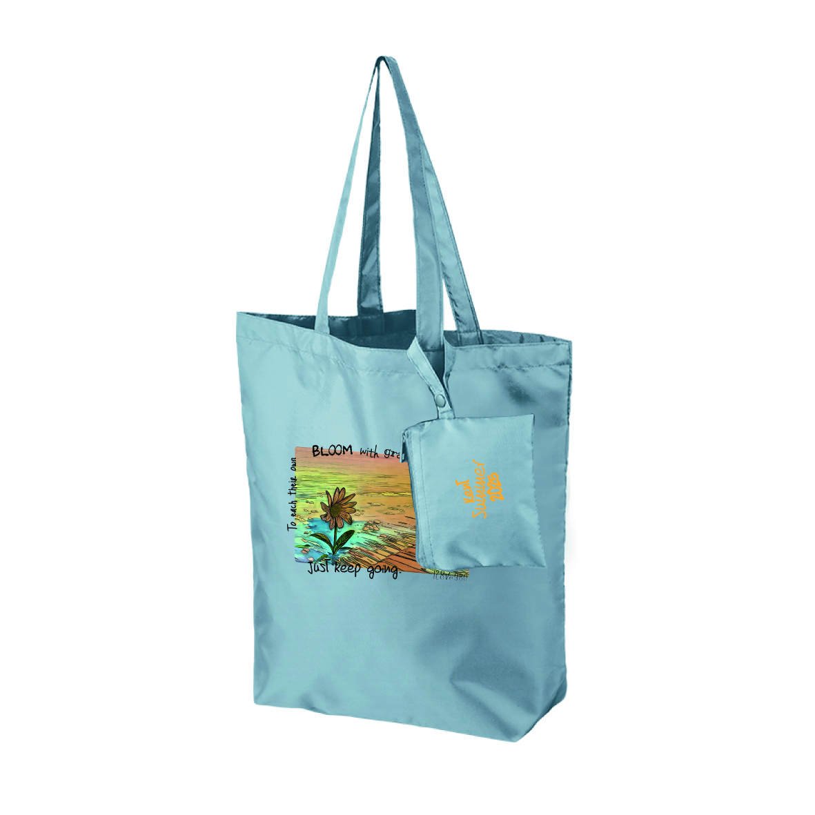 【KENT SUMMER（健人サマー） goods 2025】ポーチ付きエコバッグ（スモークブルー）